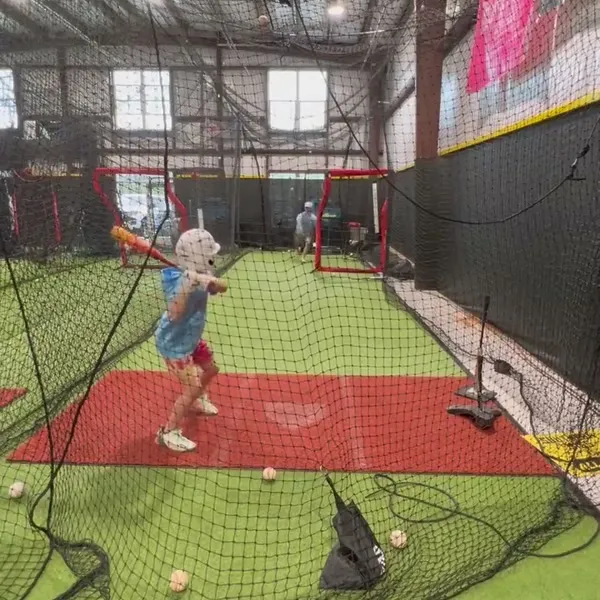 Batting cage atmosphere and b-roll