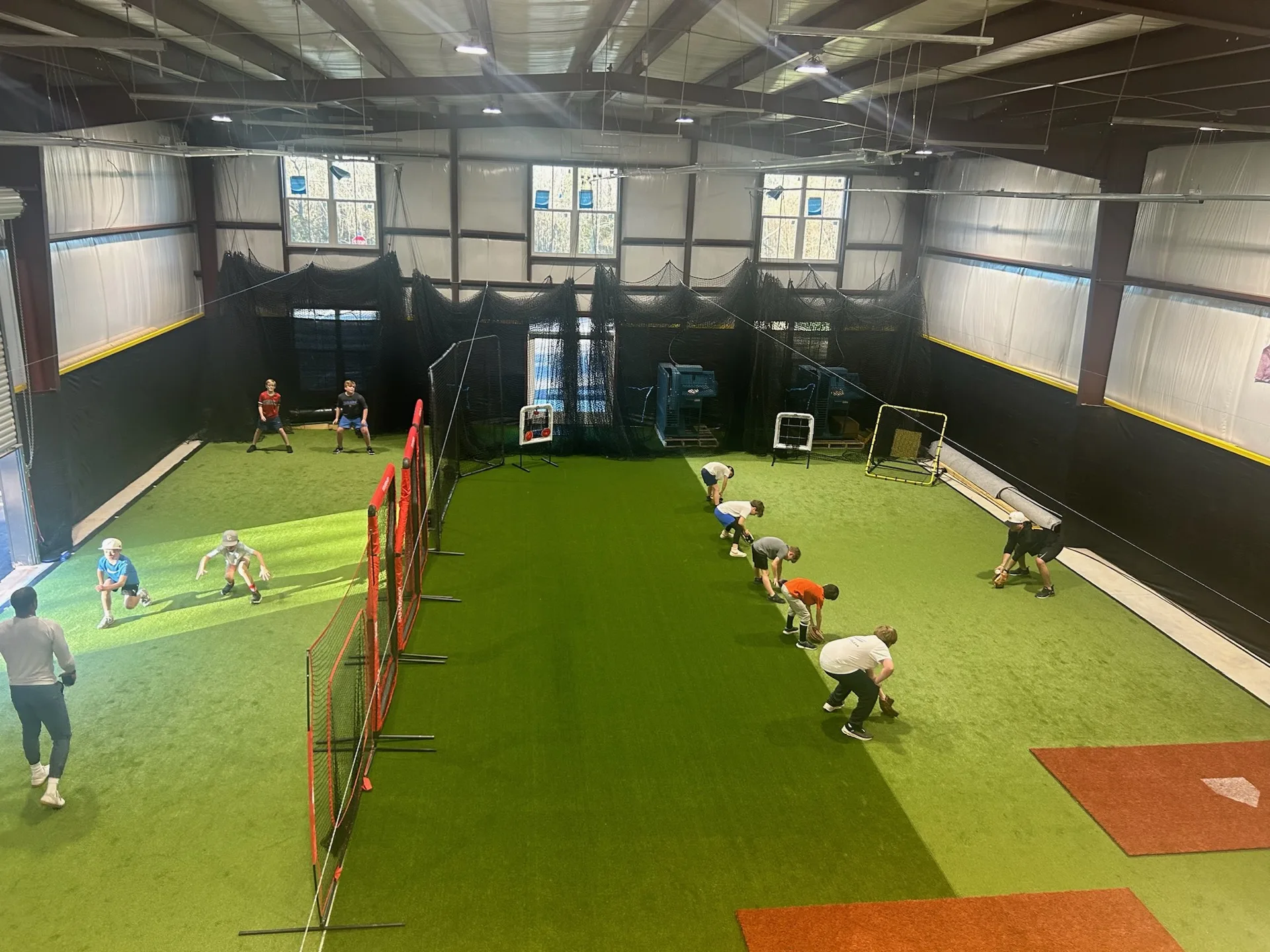 Overhead view of the full Taylor'd Athletics indoor training facility
